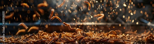 Beondegi, silkworm larvae boiled or steamed, popular Korean street snack, Seoul food market photo