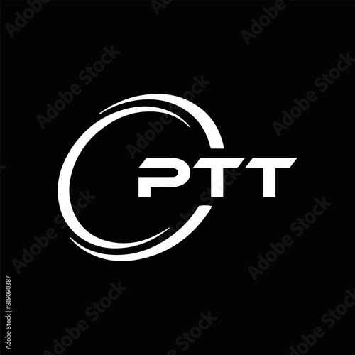 PTT logo. P T T design. White PTT letter. PTT, P T T letter logo design. P T T letter logo design in FIVE, FOUR, THREE, style. letter logo set in one artboard. P T T letter logo vector design.