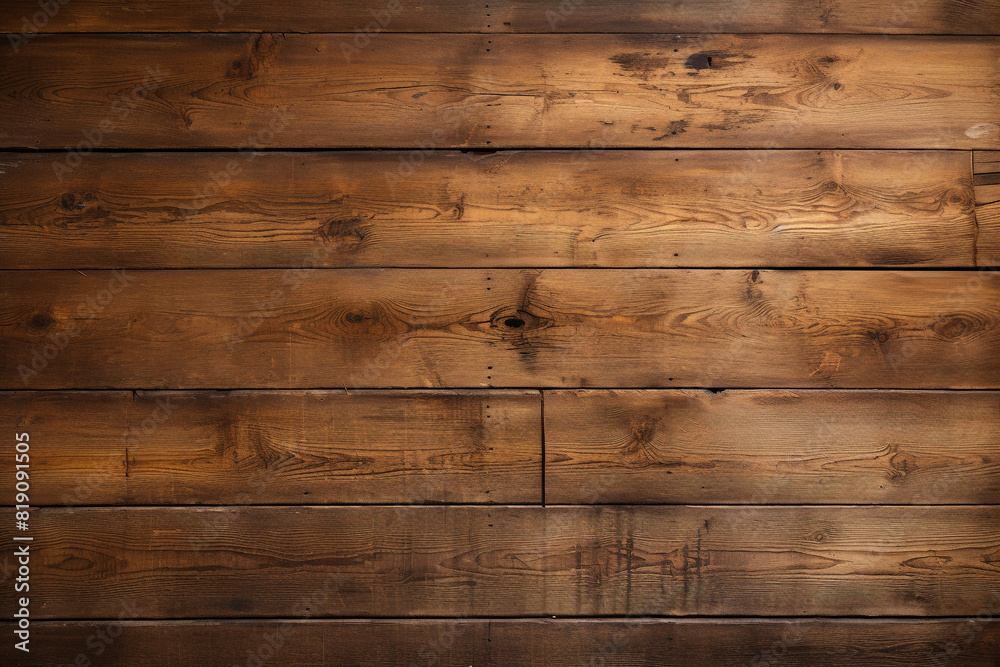 Fototapeta premium wooden panel wall dark and horizontal with natural wood texture background wallpaper
