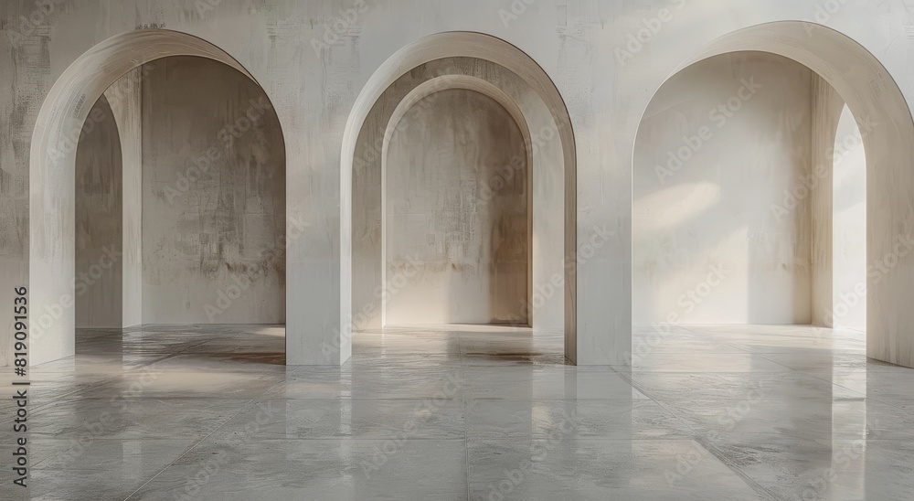 Fototapeta premium Archway With White Arches in the Middle