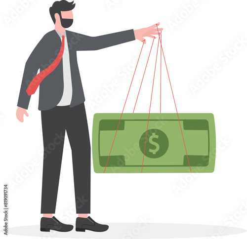 Businessmen have control over profits. vector

