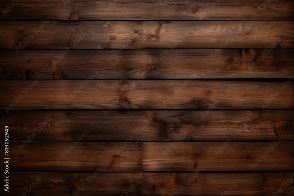 Naklejka premium wooden panel wall dark and horizontal with natural wood texture background wallpaper