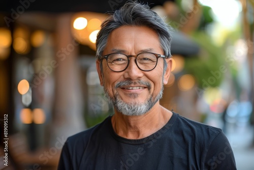 Man in Black Shirt Wearing Glasses
