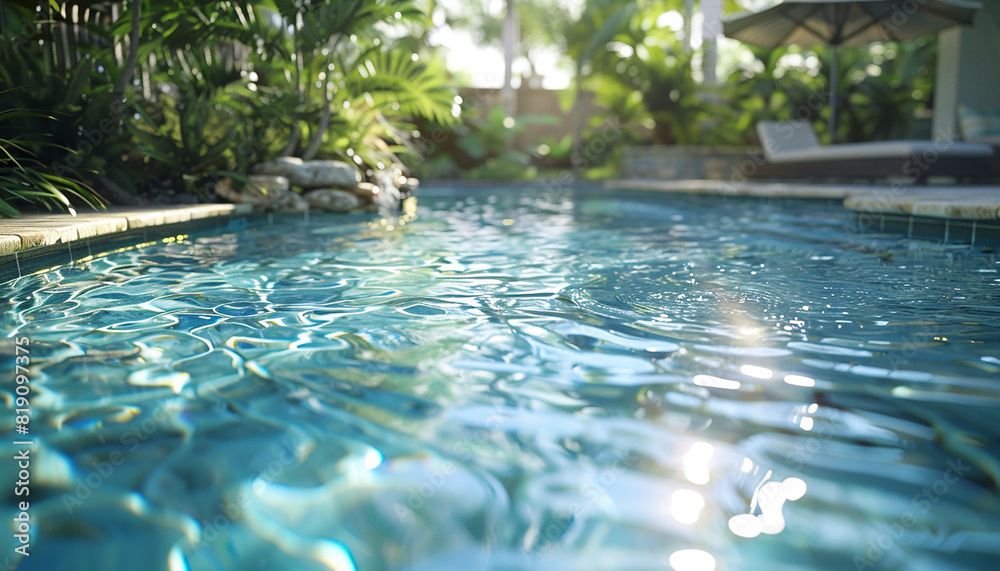 Beautiful view of swimming pool generated.Ai Beautiful view of swimming pool generated.Ai