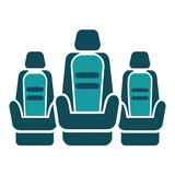 Car seat icons set vector on white background