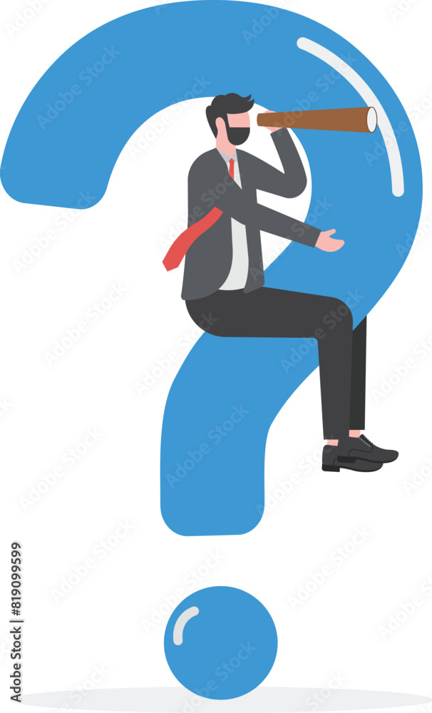 Businessmen on a question mark. problem solving concept
Businessmen on a question mark. problem solving concept