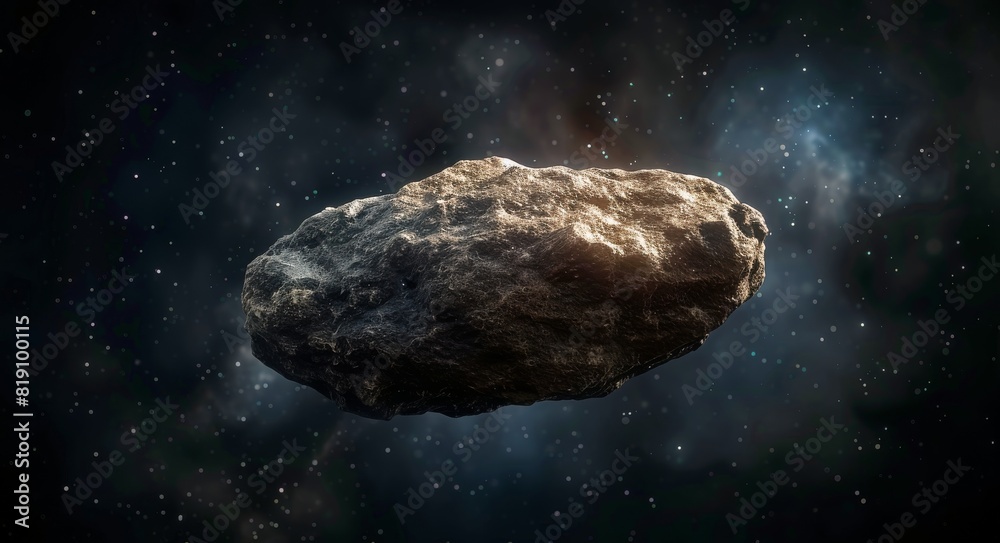 Artists Rendering of an Asteroid in Space