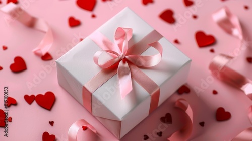 A Delicate Gift with Pink Ribbon © DMstock