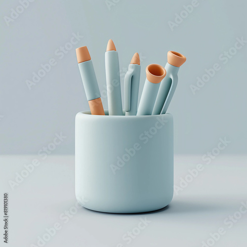3D pens Icon, Pen Container, Cute, Colorful, Cute Icon Design, Kids 