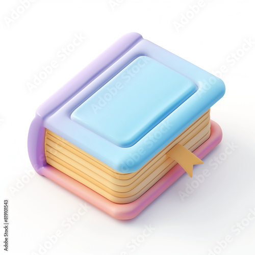 3D Book Icon, Clay Material, Cute Icon Design, Books