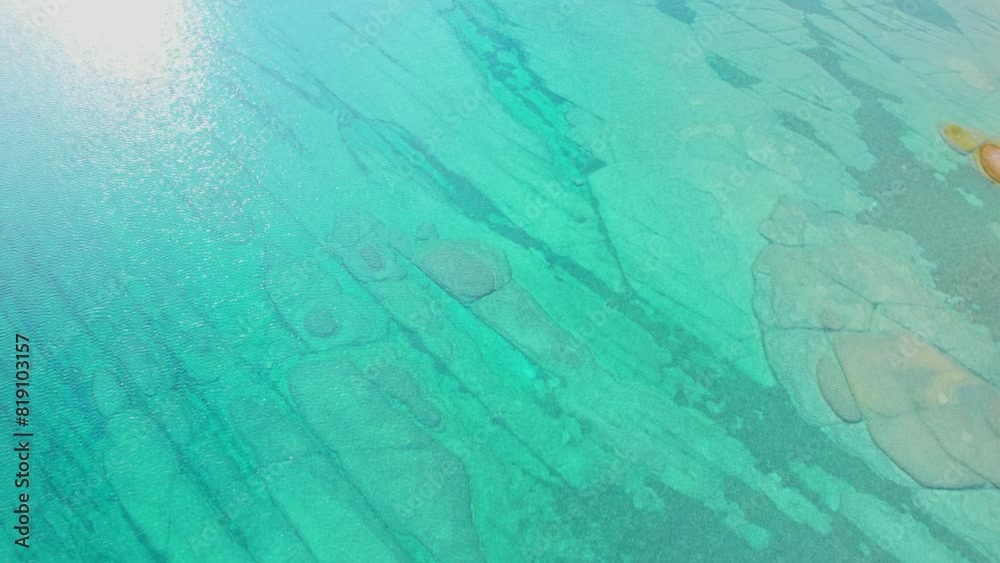 Unique Ontario lake bottom aerial view from above. Prince Edward County in Ontario limestone lake bottom geological formations pattern in Soup Harbour. Canada North America. Off road travel spot. Unique Ontario lake bottom aerial view from above. Prince Edward County in Ontario limestone lake bottom geological formations pattern in Soup Harbour. Canada North America. Off road travel spot.
