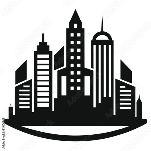 City icon  building and architecture   skyline vector icon  vector