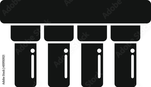 Simplified icon representation of a judge's bench, ideal for legalthemed designs