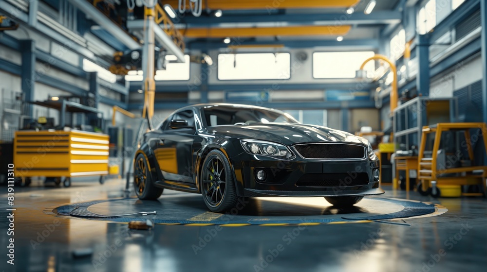 car maintenance service in the car repair and service center, car in auto repair shop garage, car repair station, workshop of a car service car maintenance service in the car repair and service center, car in auto repair shop garage, car repair station, workshop of a car service