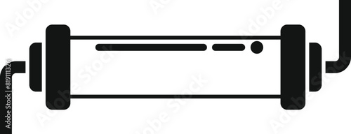 Vector illustration of a horizontal scroll bar icon on a white background