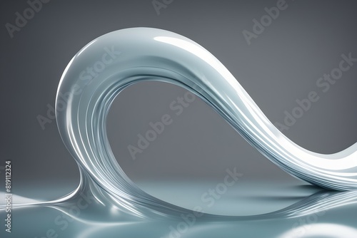 Abstract wave elegant shiny background. luxurious 3d curve resembling a graceful wave glowing