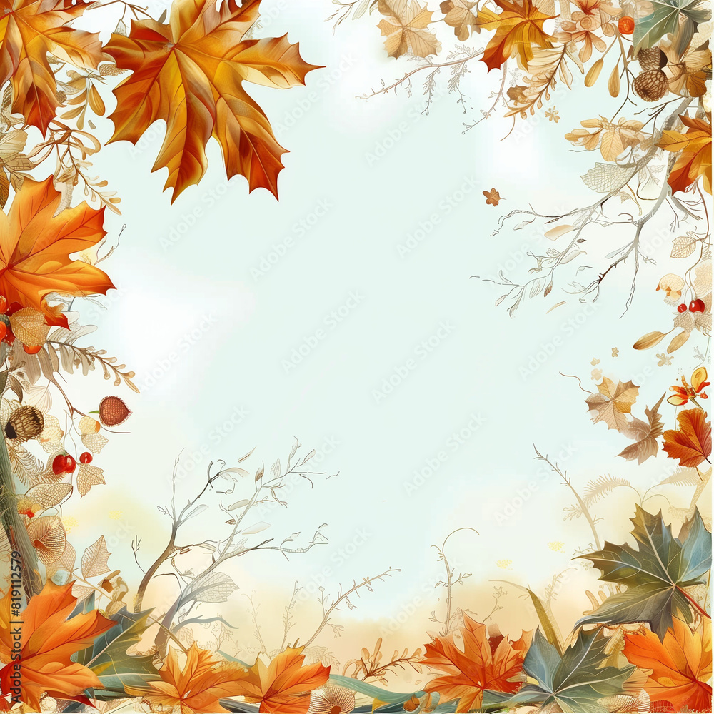 Autumn background with place for text