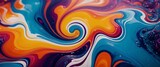 Background Fluid Acrylic Pour Swirling, colorful patterns create