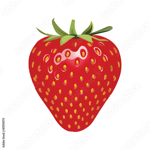 Free vector strawberry fruit on white background icon isolated
