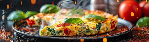 Frittata, eggbased Italian dish filled with vegetables and cheese, Sunday brunch photo
