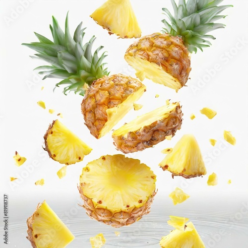 Yellow Pineapple, sliced pineapple