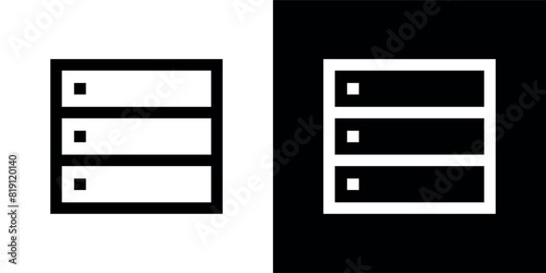 Mailbox (postbox) icon. A place for letters in an apartment building. Mail or letter symbol. Archive box or cell.