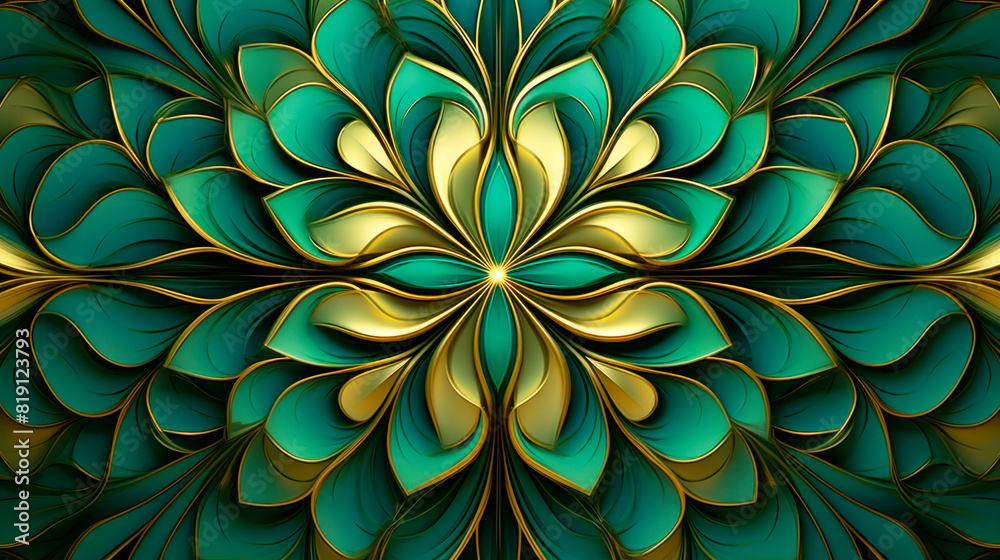 Fototapeta premium Fractal, mandala background for poster, notebook, clothes.