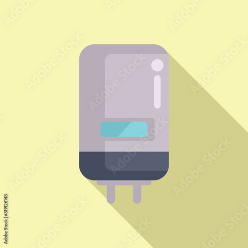 Modern flat design icon depicting a wallmounted electric water heater with shadow