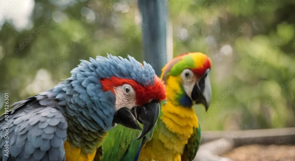 A Symphony of Colors: Celebrating the Vibrant Plumage of a Parrot's Head A Symphony of Colors: Celebrating the Vibrant Plumage of a Parrot's Head