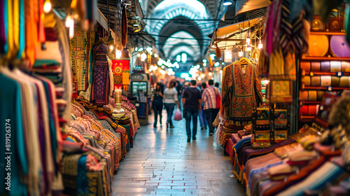 Arabic bazaar shopping market in istanbul
