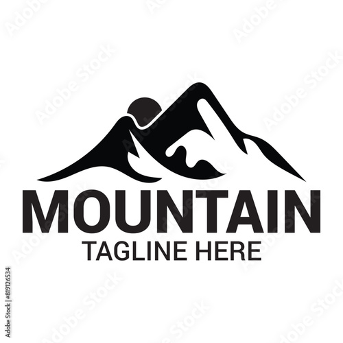 mountain logo vector design template. isolated on white and black background. Vector illustration. EPS 10 