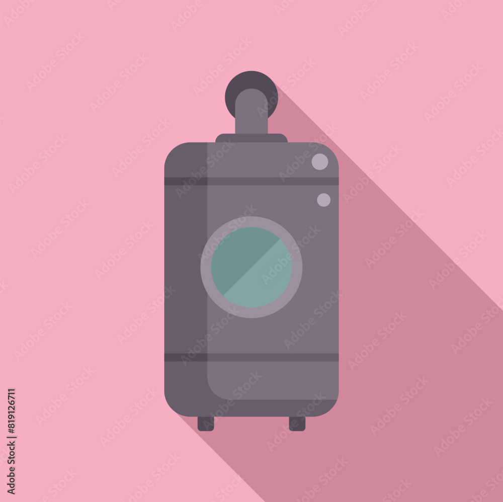 Fototapeta premium Flat design vector illustration of a classic camera with a retro feel on a minimalist pink background