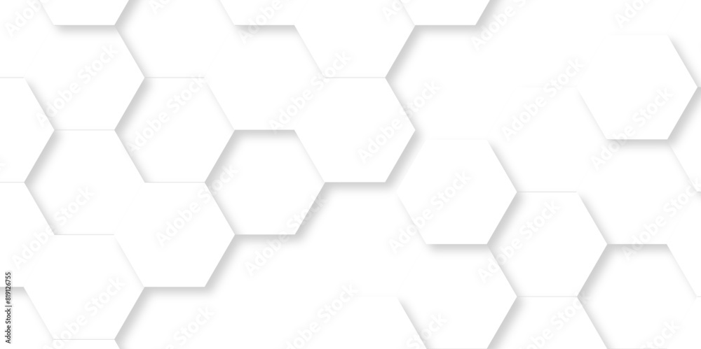 Vector pattern with hexagonal white and gray technology line paper background. Hexagonal 3d grid tile and mosaic structure mess cell. white and gray hexagon honeycomb geometric copy space. Vector pattern with hexagonal white and gray technology line paper background. Hexagonal 3d grid tile and mosaic structure mess cell. white and gray hexagon honeycomb geometric copy space.