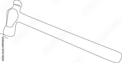 artisan and agricultural tools in continuous line art