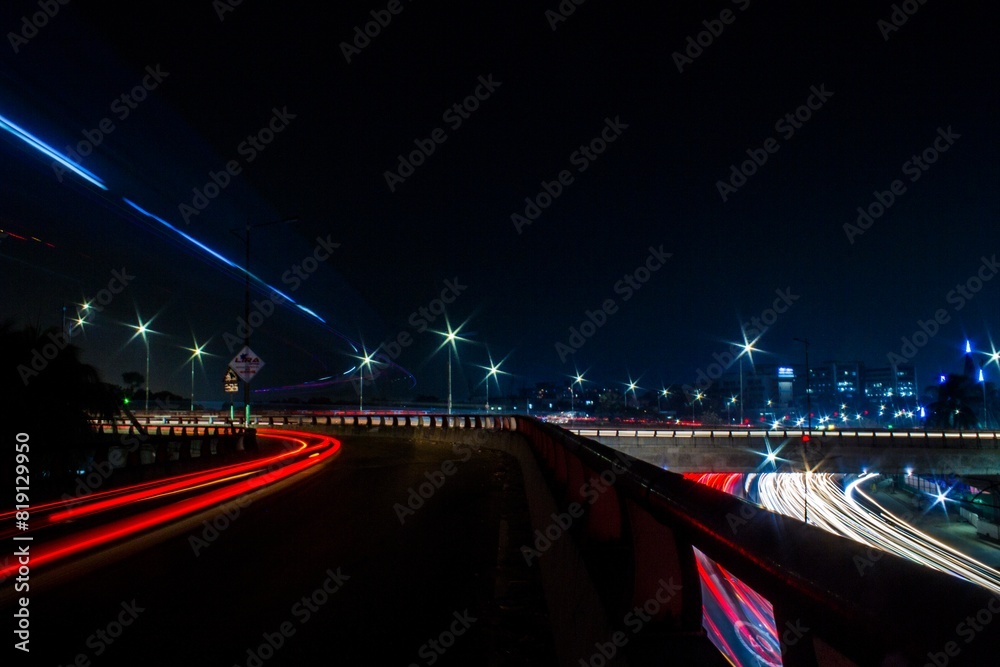 Fototapeta premium traffic on highway at night