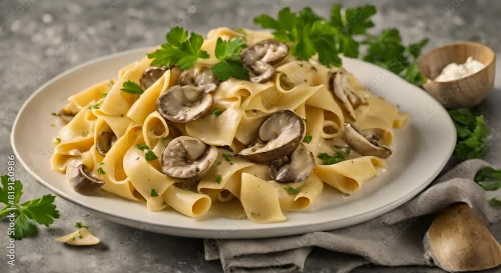 Mushroom Pappardelle with Parsley: The Perfect Pasta Dish Mushroom Pappardelle with Parsley: The Perfect Pasta Dish