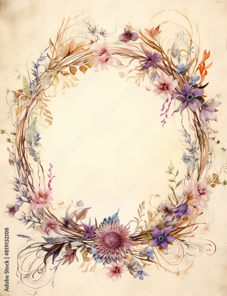 Obraz premium Fantasy Junk Journal Digital Paper