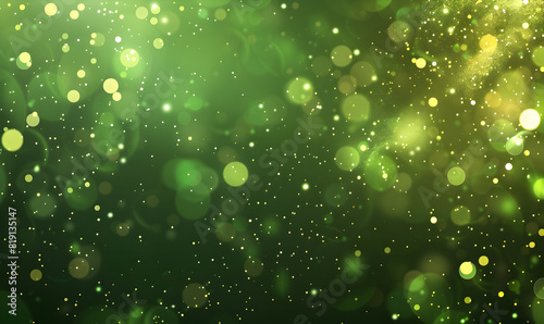 Abstract light bokeh background Christmas Blurry lights Glitter sparkle Nature green soft illustration bokeh particles decoration .