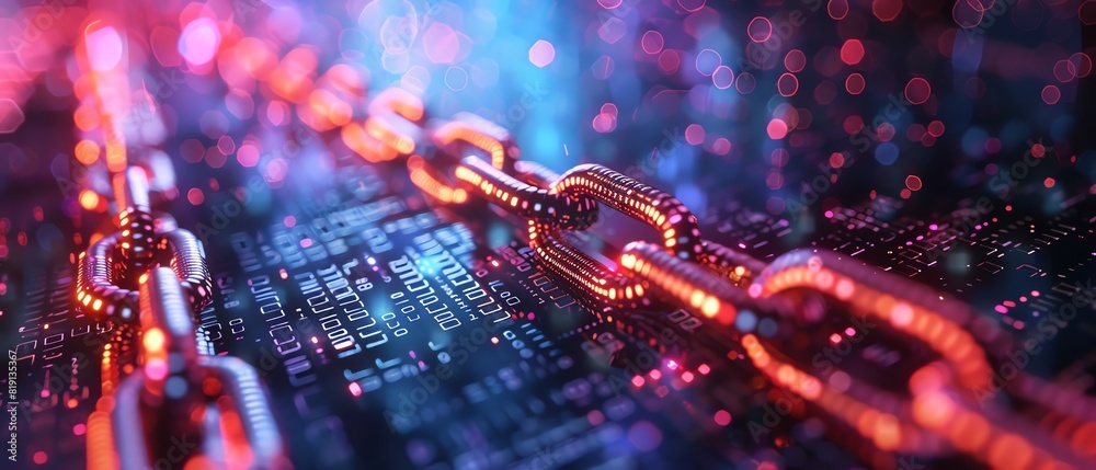 Blockchain security theme top view demonstrating encrypted transactions futuristic tone Analogous Color Scheme Blockchain security theme top view demonstrating encrypted transactions futuristic tone Analogous Color Scheme