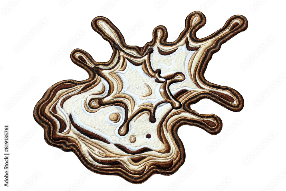 Abstract digital art of a dynamic splash in brown and white tones, resembling a swirling liquid or paint design on a transparent background. Abstract digital art of a dynamic splash in brown and white tones, resembling a swirling liquid or paint design on a transparent background.