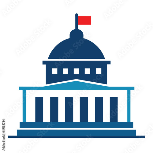 Government icon, building and architecture , congress vector icon vector photo