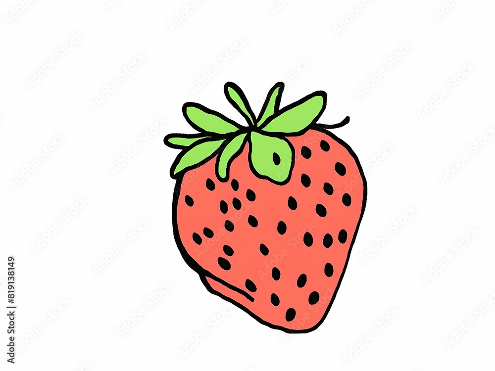 Fototapeta premium strawberry isolated on white background
