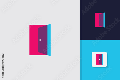 door logo design vector template
