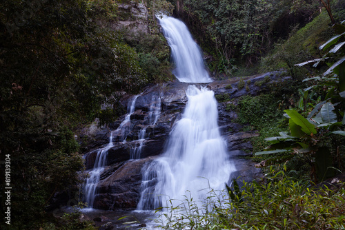 Huai Sai Lueang Waterfall at Doi Inthanon national park in Thailand. Nature of North Thailand.