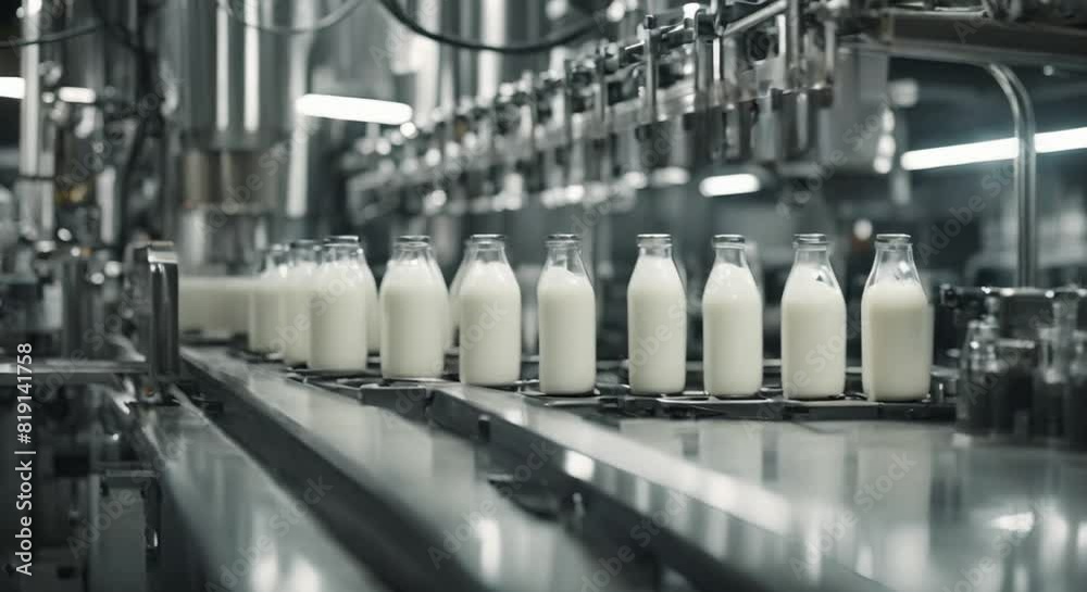 The Milk Factory: A Glimpse into the Automated Processing and Bottling Operations