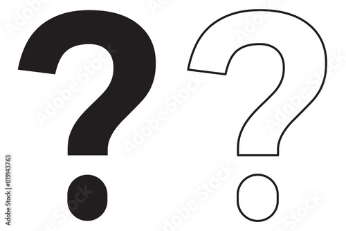 Question mark icon, Question mark sign and symbol vector design. eps 10