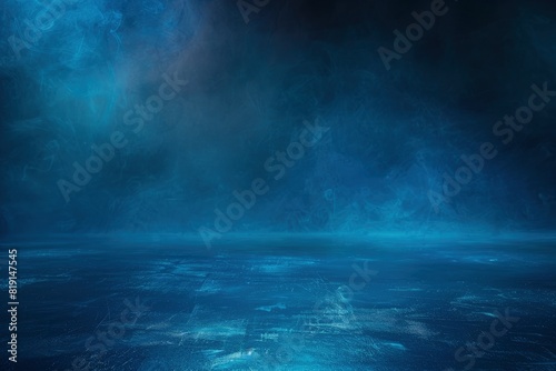 Dark, blurry, simple background, blue abstract background gradient blur, Studio light - Generative ai © FDStock