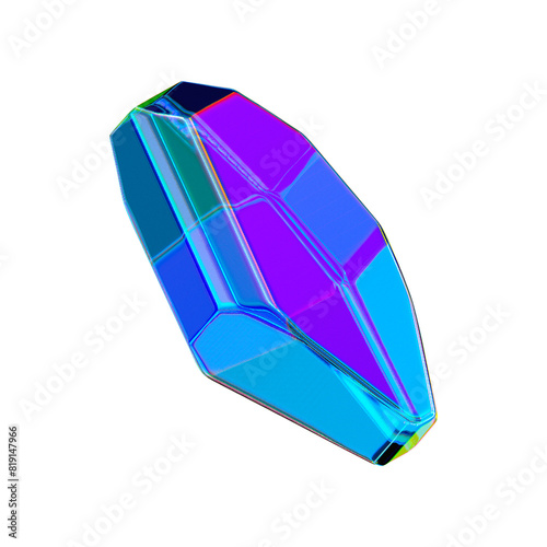 3D Crystal Blue Color