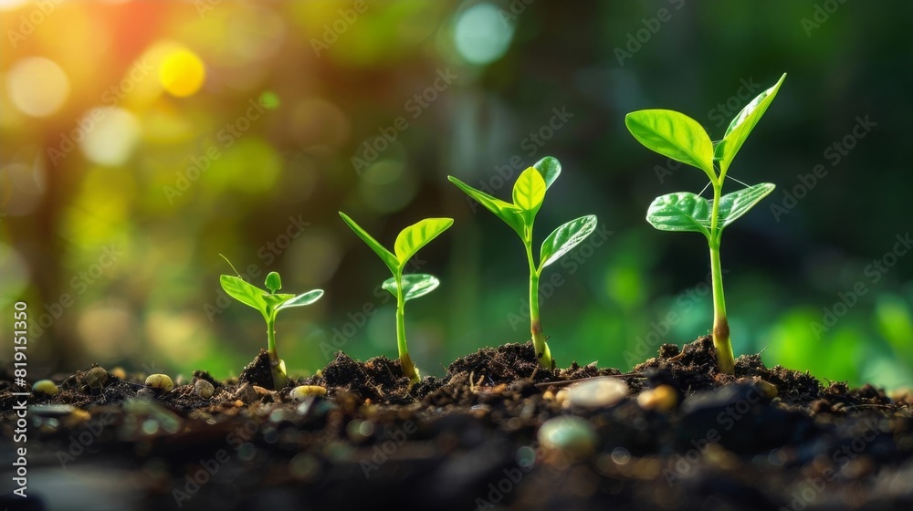Sustainable success: plant growth on coins