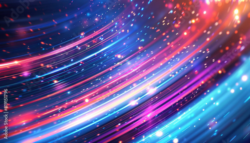 Abstract Background with Glowing Light Trails - Add a dynamic look with this abstract background featuring glowing light trails, perfect for creating a high-energy and futuristic style.